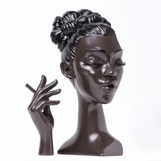 Quemador de Incienso Moderno de Resina con Diseño de Silueta Femenina - Dispositivo de Aromaterapia Elegante para Decoración del Hogar