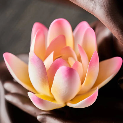 Quemador de incienso de mano de Buda Zen, quemador de incienso de reflujo, soporte de palo de flor de loto, adorno.